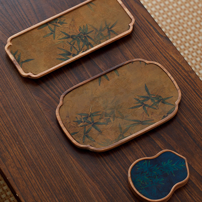 新款胡桃木干泡盘带防水茶席中式布艺茶杯垫壶承收纳复古精致茶盘,居家布艺,茶席,淘宝优惠券,粉丝福利购,淘宝优惠卷