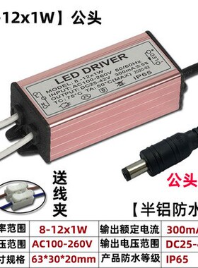 leddriver防水驱动电源8-12W户外壁灯洗墙灯投光灯18-24W36镇流器