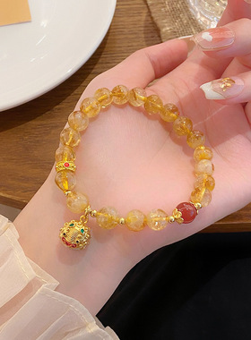 【喜狮】复古新中式民族风黄水晶