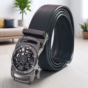 年轻人牛仔裤 2025新款 个性 皮带软皮自动扣休闲百搭男式 腰带 男士