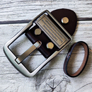 裤 配件正品 带扣子 牛皮腰带针式 红品打孔皮带头针扣扣头3.8cm男士