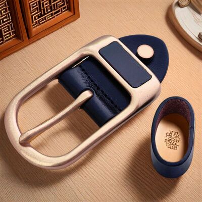 经典实心黄铜皮带头男款铜针扣休闲日字腰带老式卡扣配件潮流热卖