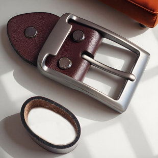 牛皮腰带扣头配件商务裤带头4.0日字针扣真皮扣头皮带头3.8cm打孔
