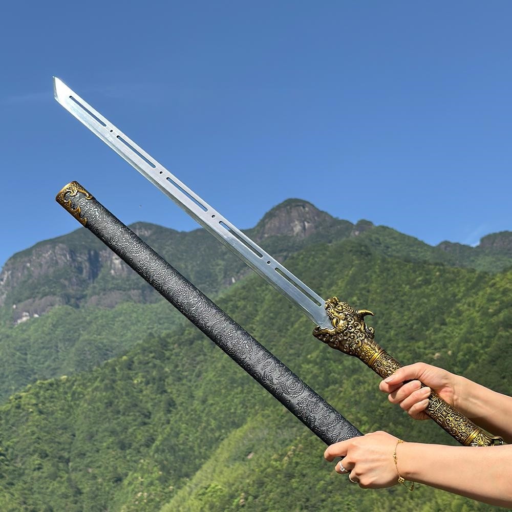 龙头唐横刀中国唐刀高锰钢一体镇宅宝剑铁刀防身冷兵器玩具未开刃,模玩/动漫/周边/娃圈三坑/桌游,文化/体育周边,淘宝优惠券,粉丝福利购,淘宝优惠卷