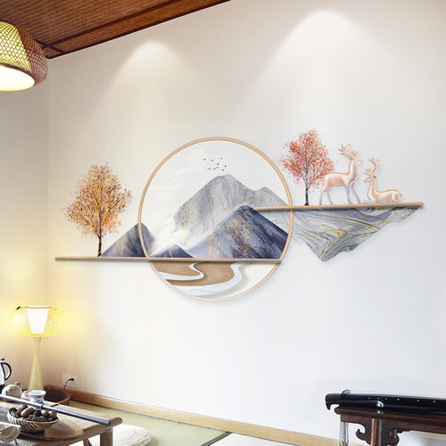 中国风新款电视背景墙墙面贴画