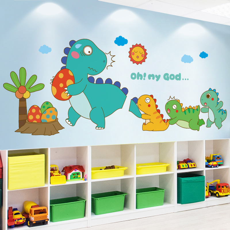 3D立体墙贴纸儿童卡通环创布置幼儿园辅导班墙面装饰贴画墙纸自粘图片
