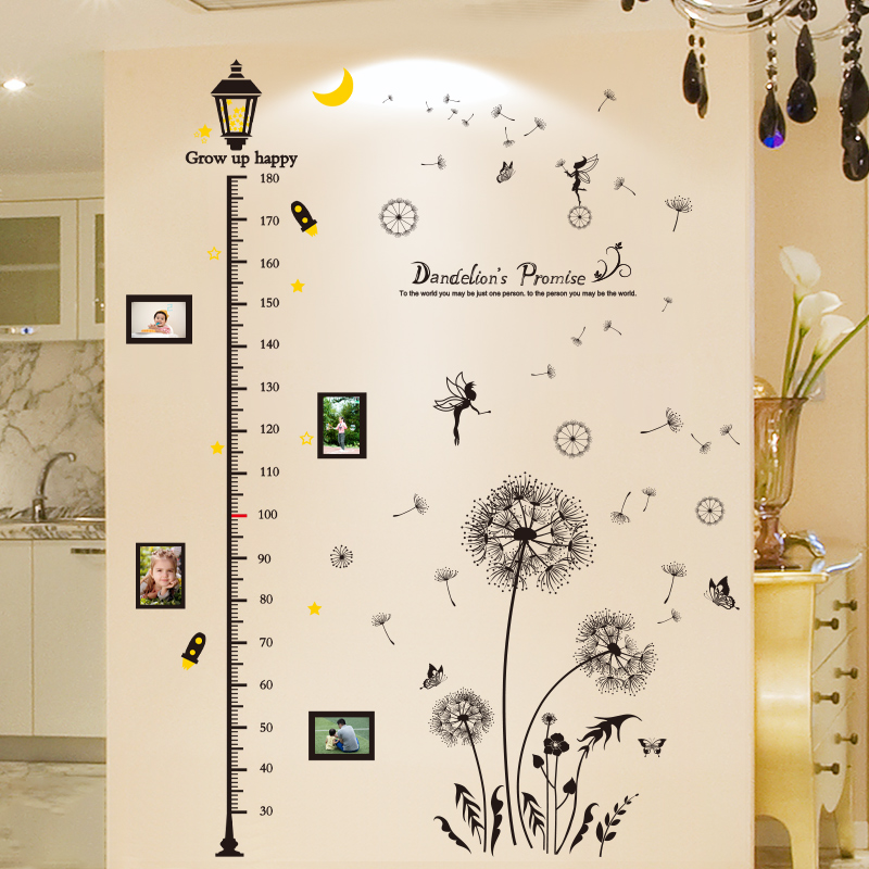 卡通身高贴创意儿童房玄关自粘壁纸装饰卧室宝宝测量身高尺墙贴纸,家居饰品,软装墙贴,淘宝优惠券,粉丝福利购,淘宝优惠卷