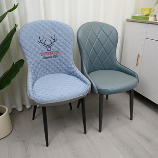 高档优雅弧形餐桌椅子套罩餐椅套四季通用桌椅套垫子靠背一体通用