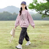 女孩外穿上衣潮 中大儿童洋气秋冬打底衫 女童卫衣春秋2026新款 春装