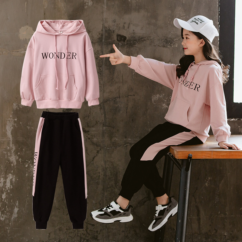 儿童套装洋气纯模运动风女童春秋