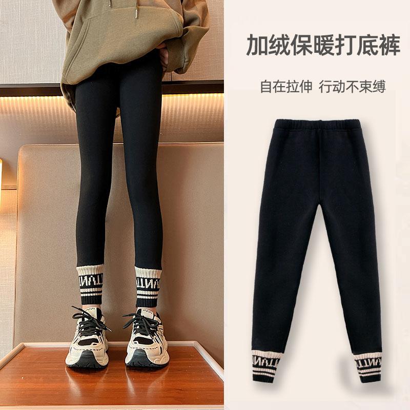 女童加绒打底裤外穿保暖裤秋冬