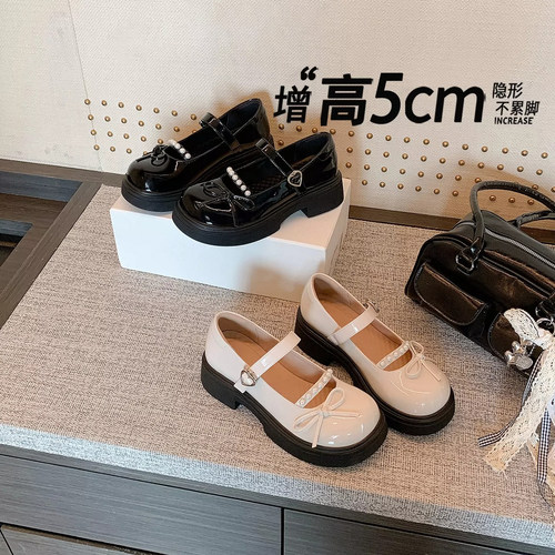 真皮厚底小皮鞋女2026秋季新款