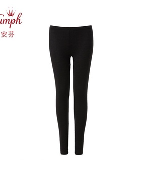 黛安芬清雅绣丽中腰简约棉质秋季女保暖长裤JC1529B