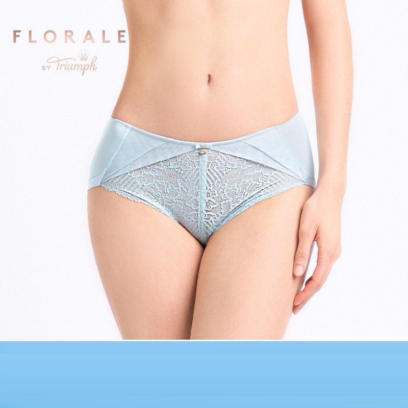 黛安芬Florale性感蕾丝薄款中腰平角裤内裤女87-2412