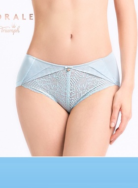 黛安芬Florale性感蕾丝薄款中腰平角裤内裤女87-2412