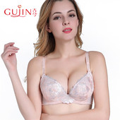 古今本命年牡丹花刺绣薄款 收副乳聚拢美背文胸内衣0F203