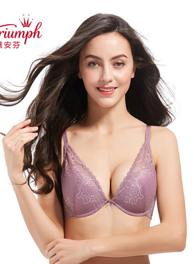 黛安芬性感蕾丝深V小胸聚拢调整型文胸E001635