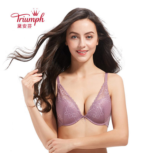 黛安芬性感蕾丝深V小胸聚拢