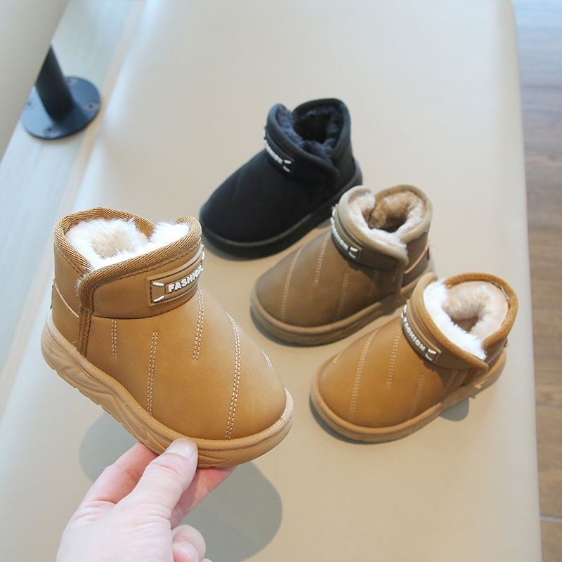 儿童雪地靴2025新款冬季加绒防滑