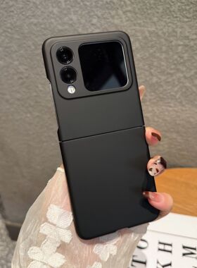 适用华为novaflips手机壳高级感纯色多巴胺肤感磨砂新款华为小折叠novaflip男女简约商务超薄个性防摔硬壳