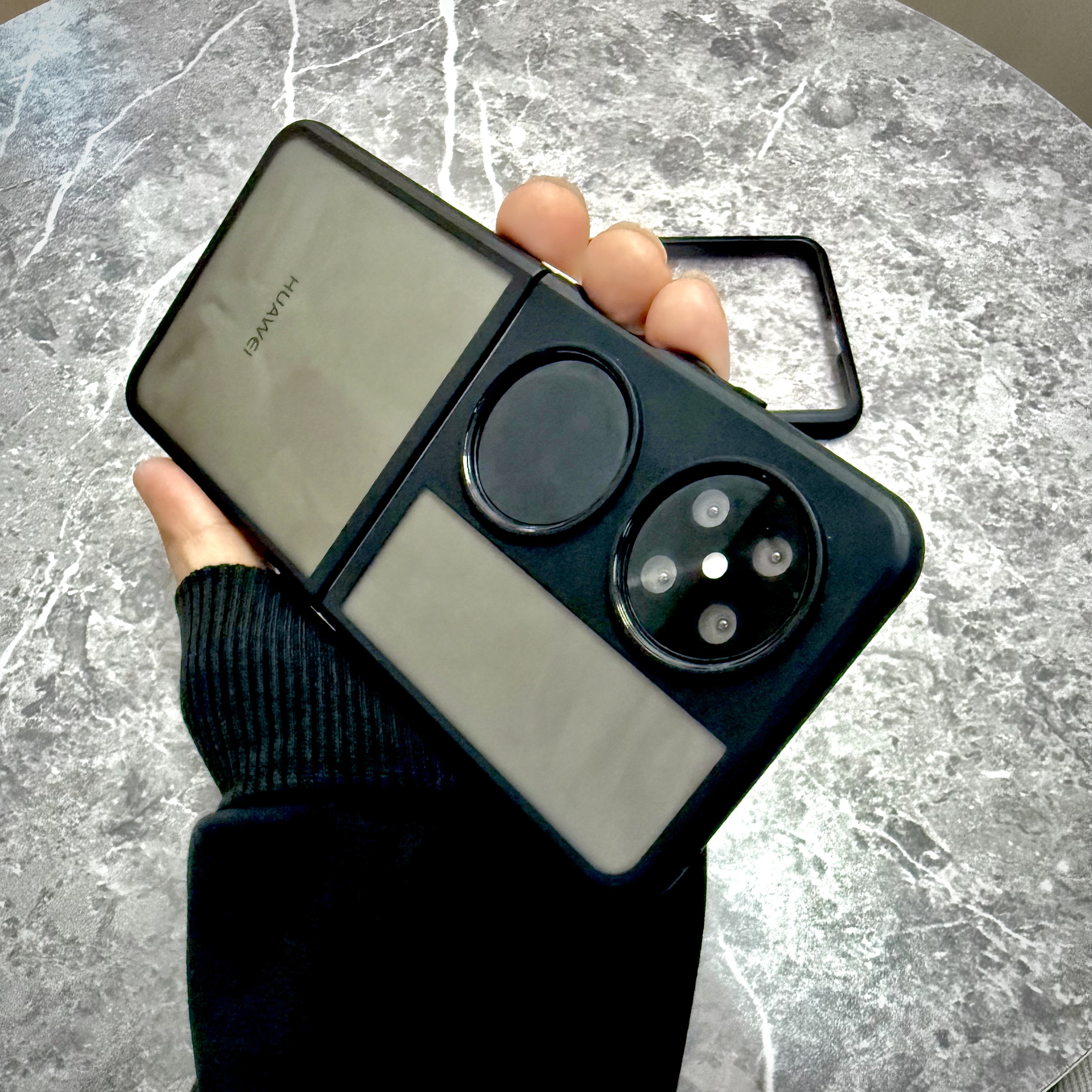适用于 华为pocket2手机壳新款一体磨砂肤感软壳高级感小折叠全包简约商务防摔男女个性时尚透明外壳超薄创意