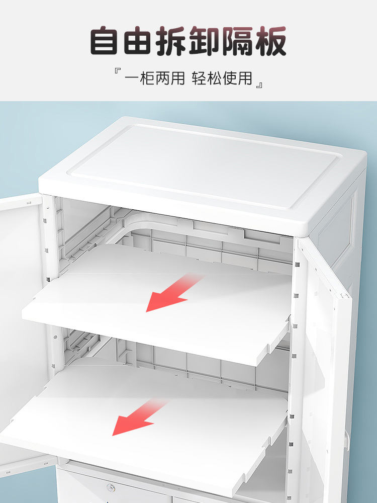 加厚塑料简易儿童衣柜家用卧室收纳柜挂衣式婴儿宝宝小衣橱男女孩