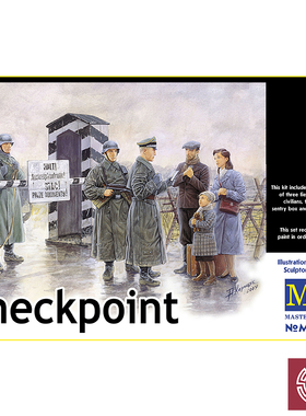 铸造模型 Master Box 拼装模型 MB3527 1/35 检查站场景组