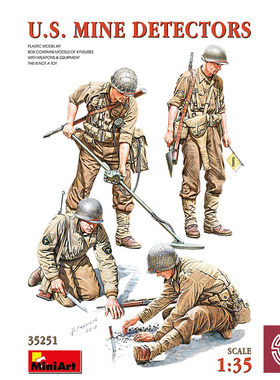 铸造模型 MINIAMiniArt 35251 1/35 美军排雷工兵 拼装模型