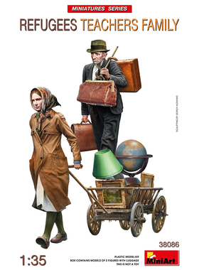铸造模型 MINIART拼装模型 38086 1/35 难民 教师家庭