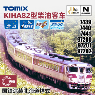 TOMIX KIHA82型柴油客车 铸造模型 N比例火车 国铁涂装 北海道样式