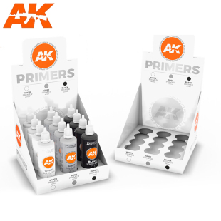 铸造模型 西班牙AK11240~11251 3代水性白灰黑色水补土底漆 100ml