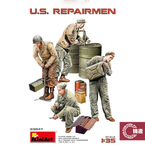 铸造模型 MINIART 53045 1/35 美 坦克搭载步兵 1944-45年冬季