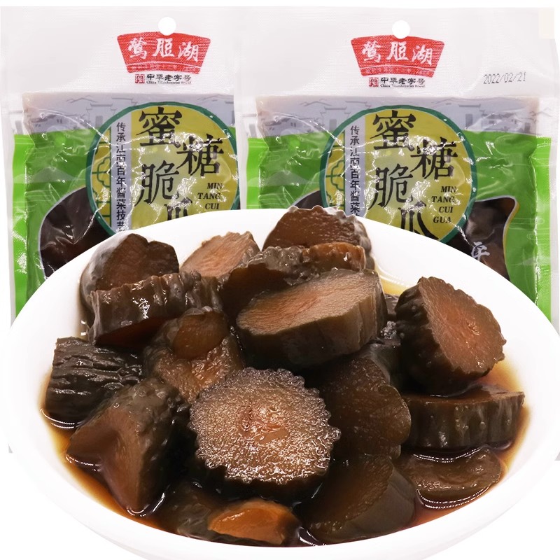 中華老字號平望鶯脰湖蜜糖脆瓜200g真空包裝蘇州特產(chǎn)下飯菜