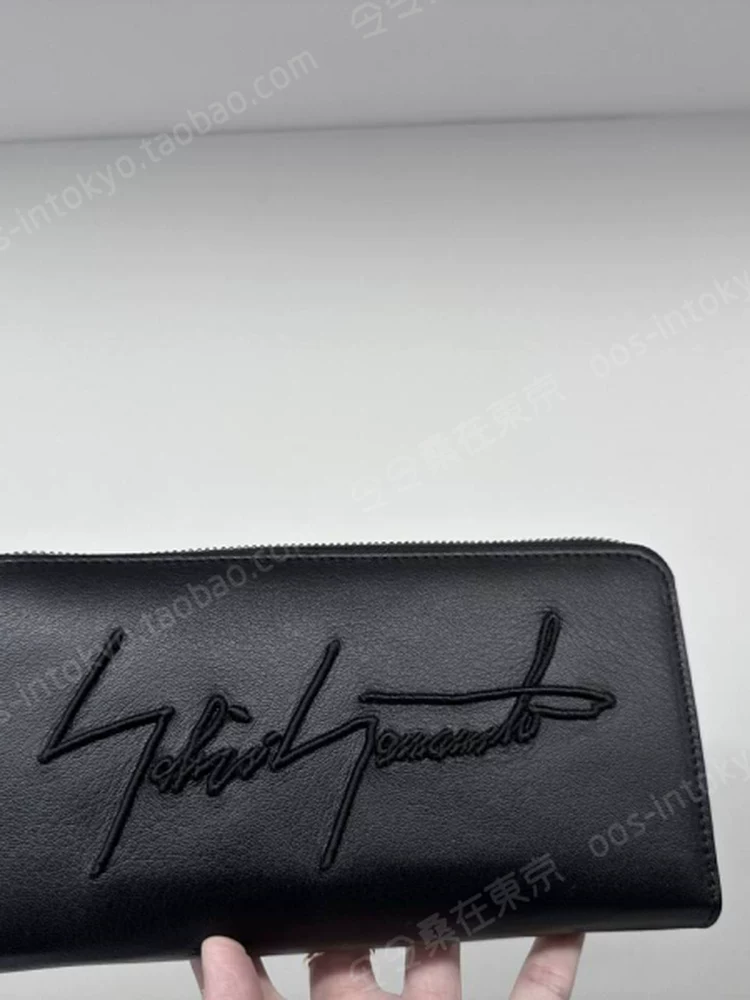 Японский покупатель Yohji Yamamoto discord 26SS кожаный молния вышивка длинная версия кошелек