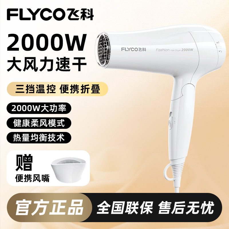 飞科吹风机家用大功率折叠便携速干大风力吹风筒理发店发型师推荐