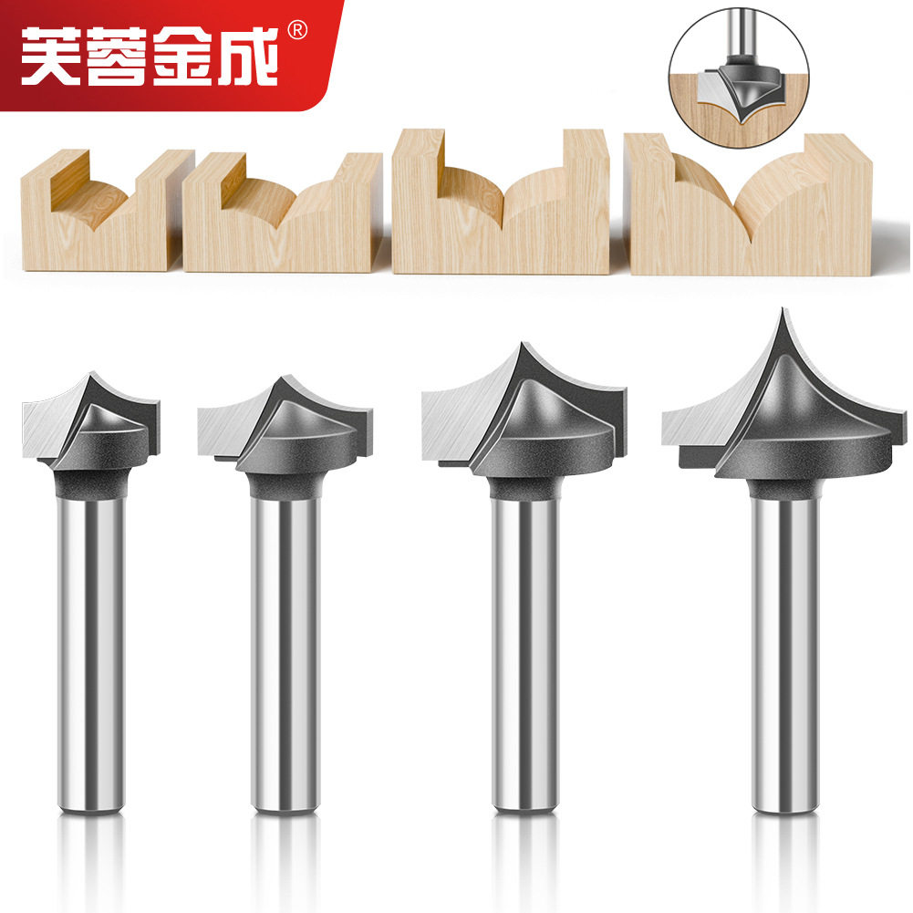 4件套1/4柄6柄尖嘴雕刻刀雕刻刀修边机线条刀 倒圆弧刀