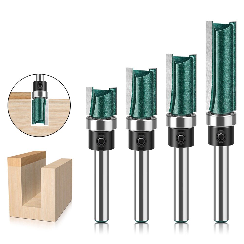 1-4件套轴承直刀仿型修边刀开槽刀线型刀修边刀直刀修边机铣刀
