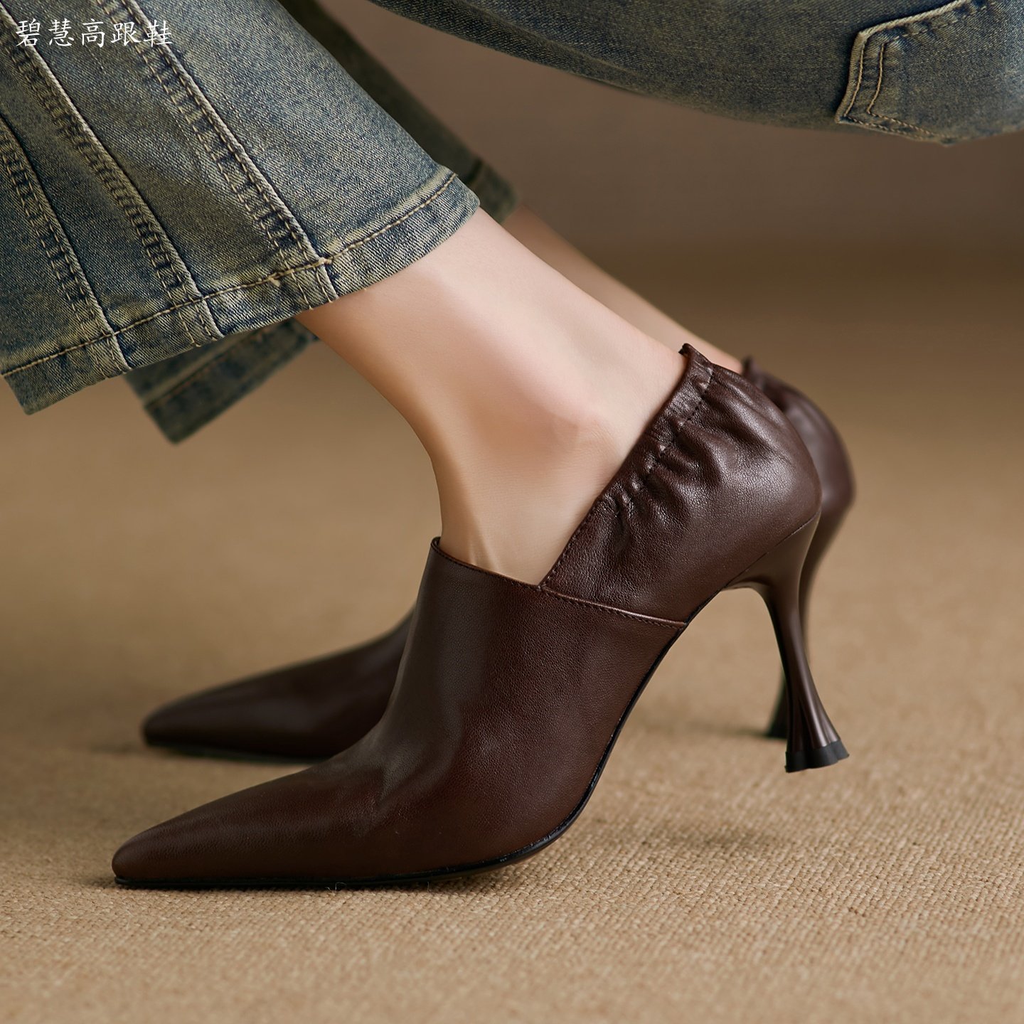 2026春款新品巨软舒适百搭尖头深口高跟鞋OL职业女鞋通勤单鞋,女鞋,深口单鞋,淘宝优惠券,粉丝福利购,淘宝优惠卷