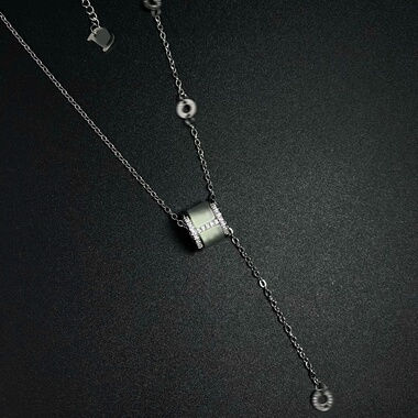 Vintage 古着「Shining Drum」猫眼石项链