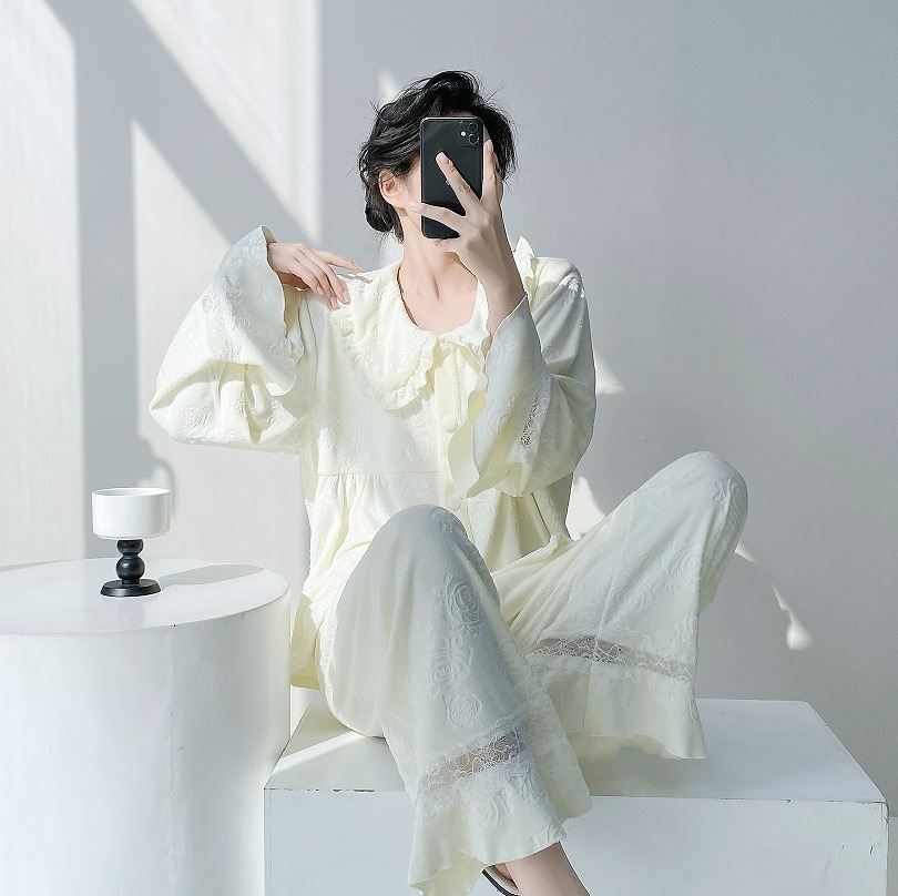 睡衣女秋冬加绒保暖可外穿