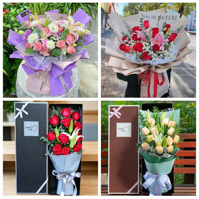 湘潭市易俗河镇湘乡市韶山市鲜花店同城配送老婆香水百合玫瑰花束