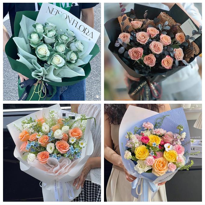 上海黄浦区淮海中路瑞金二路鲜花店卡布碎冰蓝紫玫瑰花束同城配送