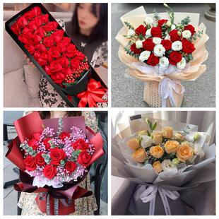 防城港防城港口区上思县东兴市同城鲜花店订33朵玫瑰送情人女朋友