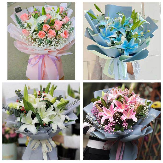 北京石景山区广宁五里坨鲁谷鲜花店同城配送老婆香水百合玫瑰花束