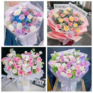 阿图什市喀什市莎车县和田市鲜花店同城配送领导女友玫瑰混搭花束