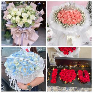 山西省运城市垣曲县夏县平陆县同城鲜花店订33朵玫瑰送情人女朋友