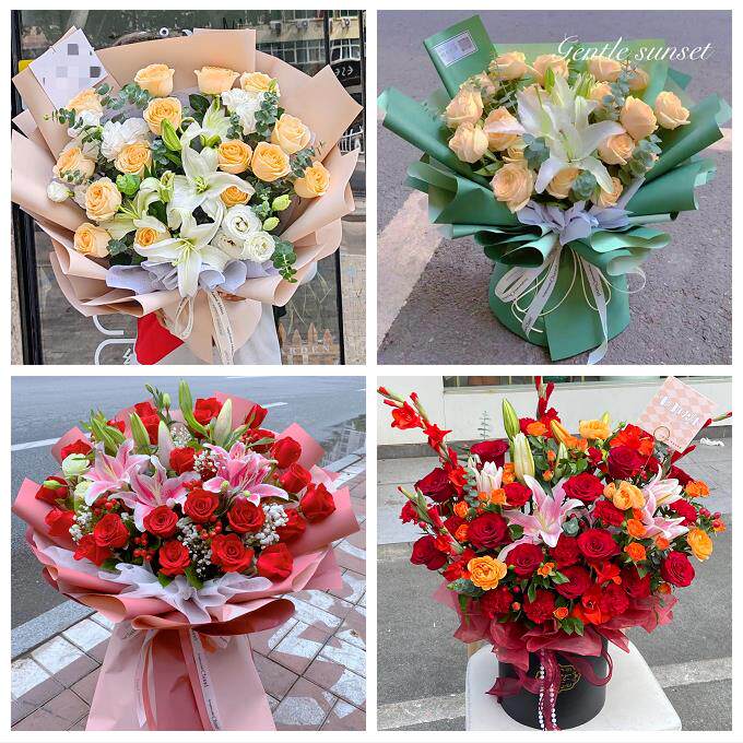 河南省商丘市睢县宁陵县柘城县鲜花店同城送玫瑰香水百合生日花束