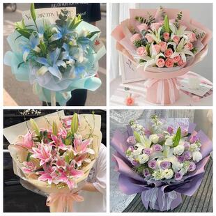 河北邯郸市临漳成安大名县涉县鲜花店同城送玫瑰香水百合生日花束