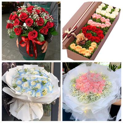 福建三明市梅列区三元区明溪县鲜花店同城配送媳妇女友圣诞节玫瑰