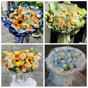 淮南市大通区田家庵谢家集区同城鲜花店父亲节向日葵花束男士生日